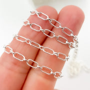 Sterling Silver Oval & Smooth Round Link Chain